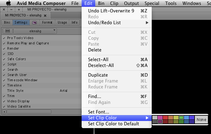 Avid_SetClipColor